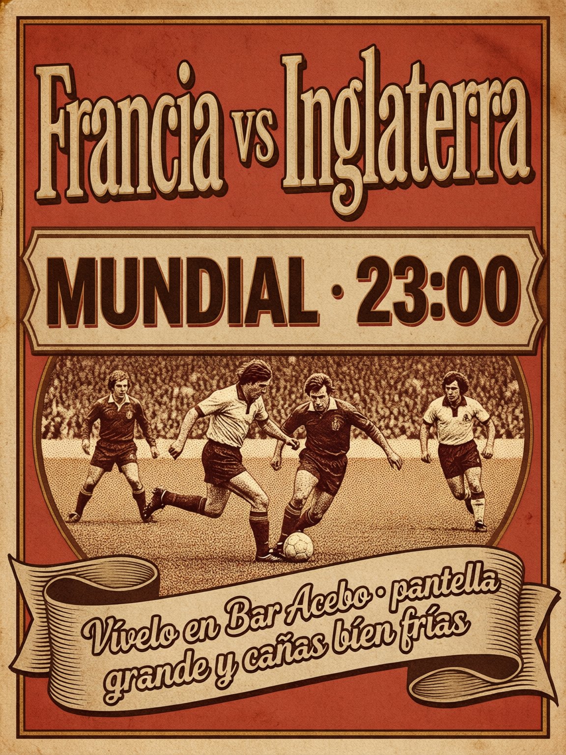 Cartel de partido estilo retro vintage