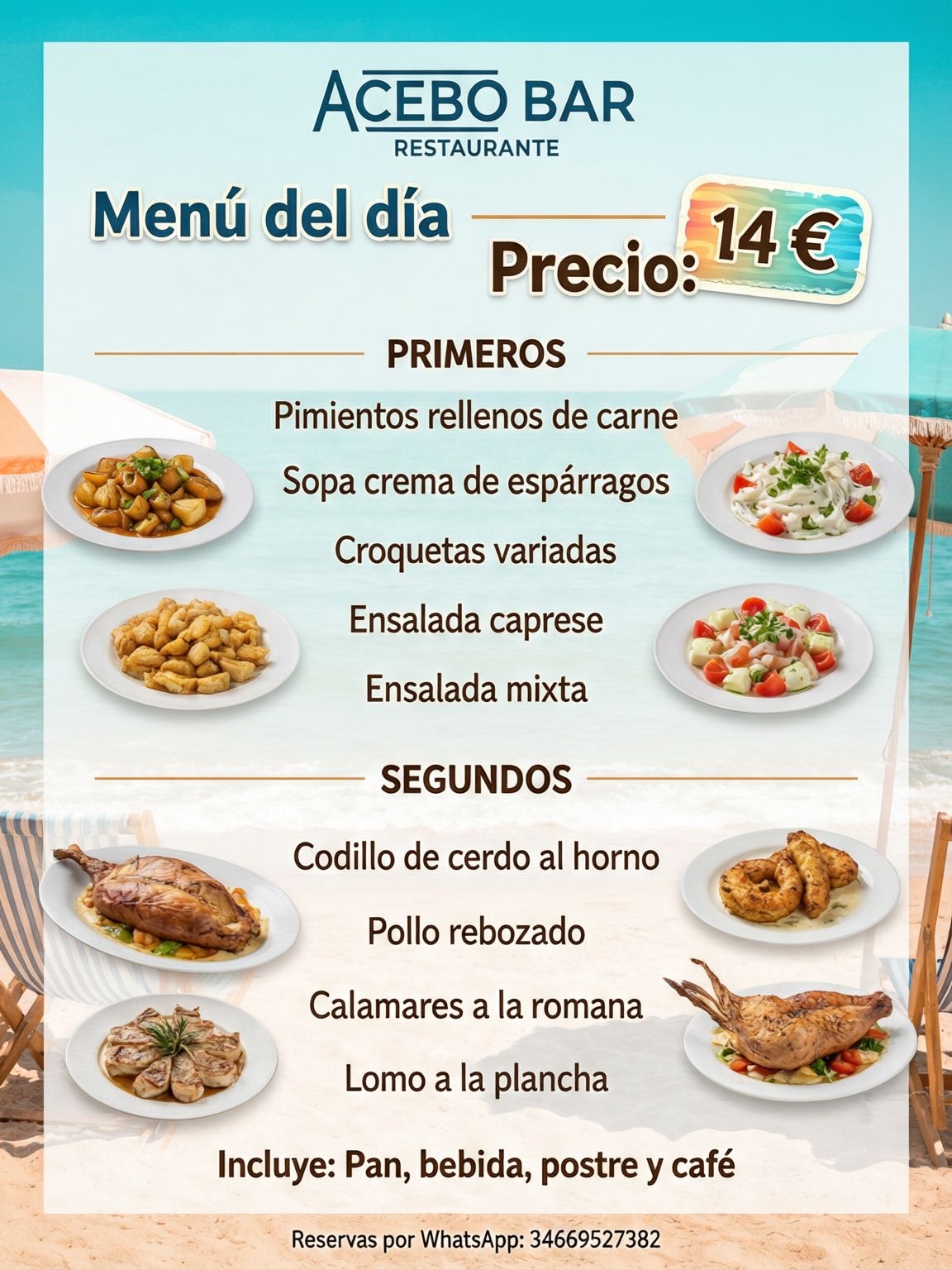Estilo de menú mediterráneo veraniego